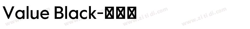 Value Black字体转换